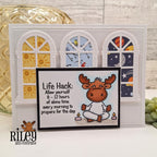 Riley And Company Funny Bones Turn Off The News Clear Stamp rwd-1456 relax