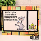 Riley And Company Funny Bones Two Aspirins Clear Stamp rwd-1420 gnomes