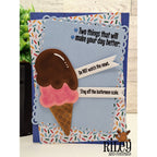 Riley And Company Funny Bones Two Things to Make Your Day Better Clear Stamp rwd-1363 ice cream