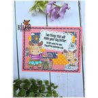 Riley And Company Funny Bones Two Things to Make Your Day Better Clear Stamp rwd-1363 treats