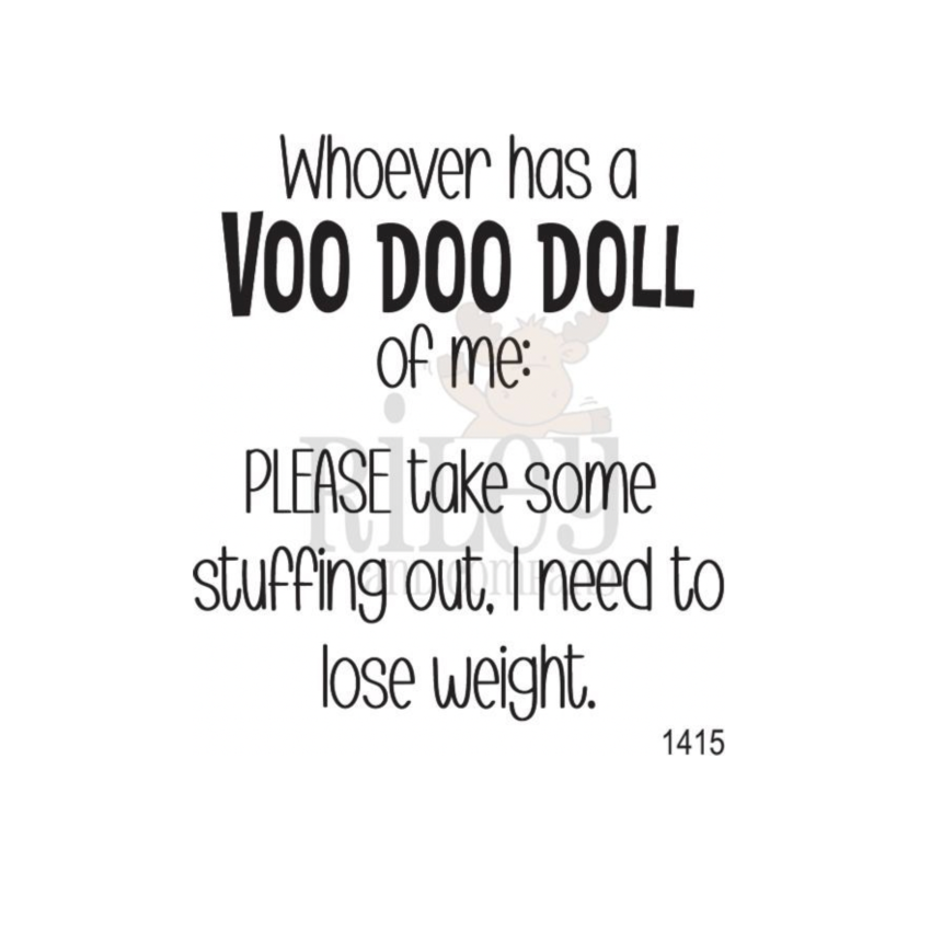 Riley And Company Funny Bones Voo Doo Doll Clear Stamp rwd-1415