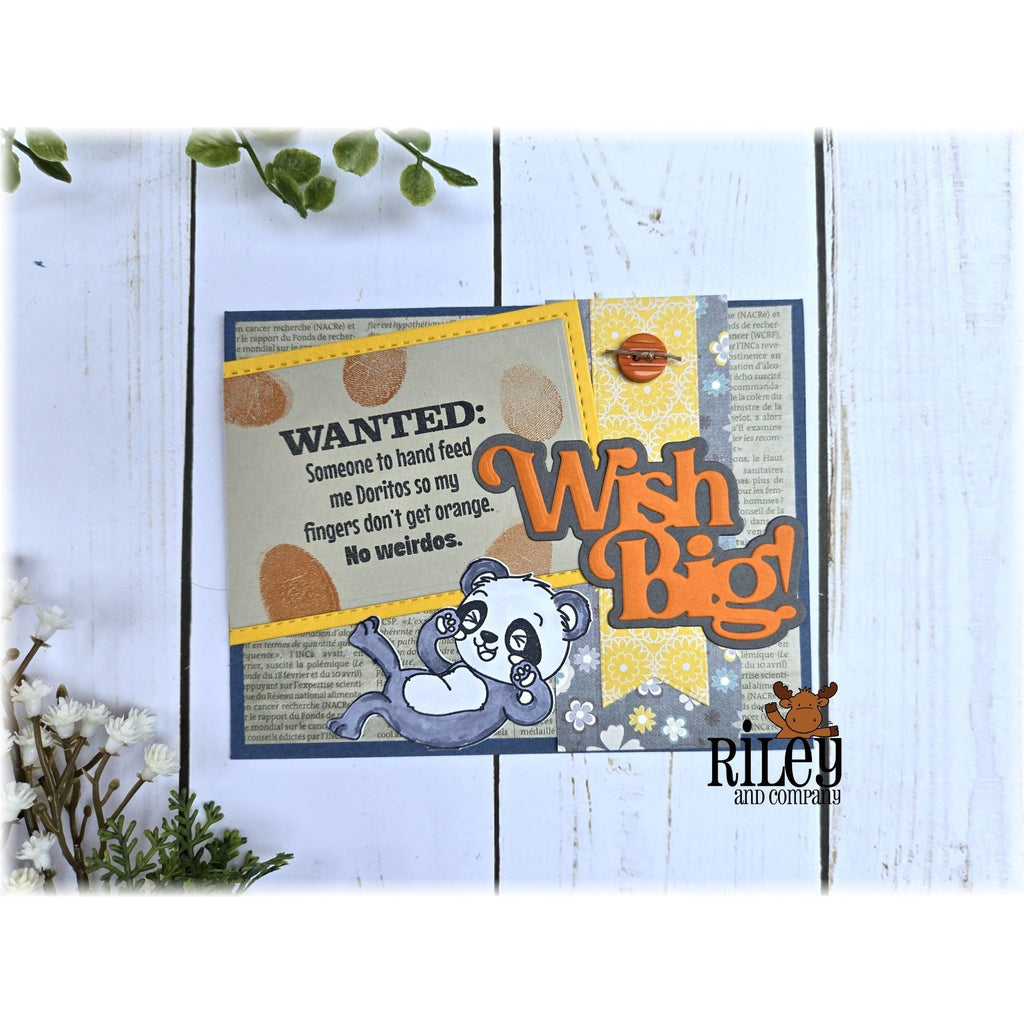 Riley And Company Funny Bones Wanted Clear Stamp rwd-1362 wish big