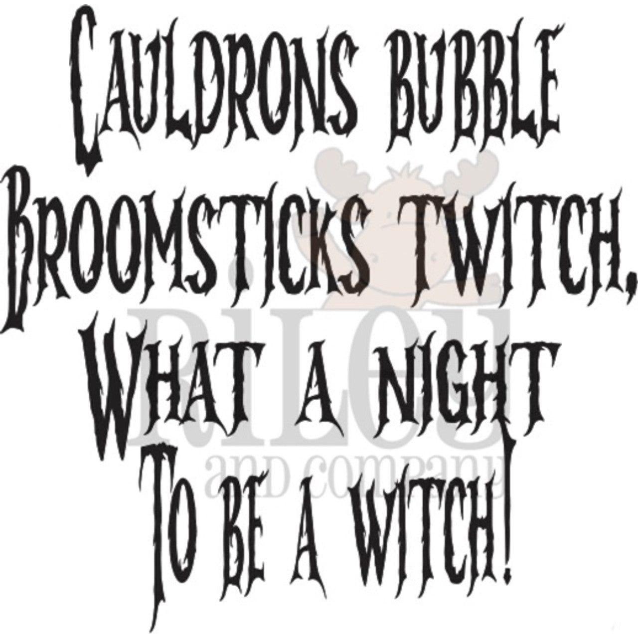 Riley And Company Funny Bones What A Night To Be A Witch Clear Stamp rwd-1301