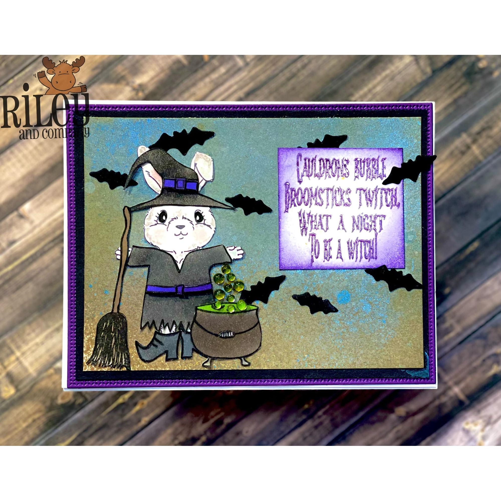 Riley And Company Funny Bones What A Night To Be A Witch Clear Stamp rwd-1301