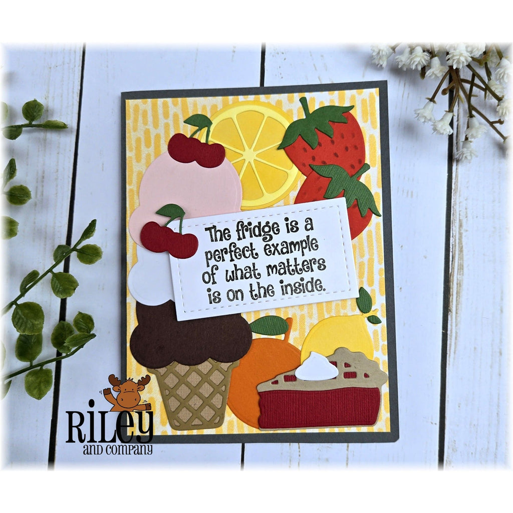 Riley And Company Funny Bones What Matters On The Inside Clear Stamp Clear Stamp rwd-1377 fruit