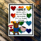 Riley And Company Funny Bones When The Coffee Kicks In Clear Stamp rwd-1387 hearts