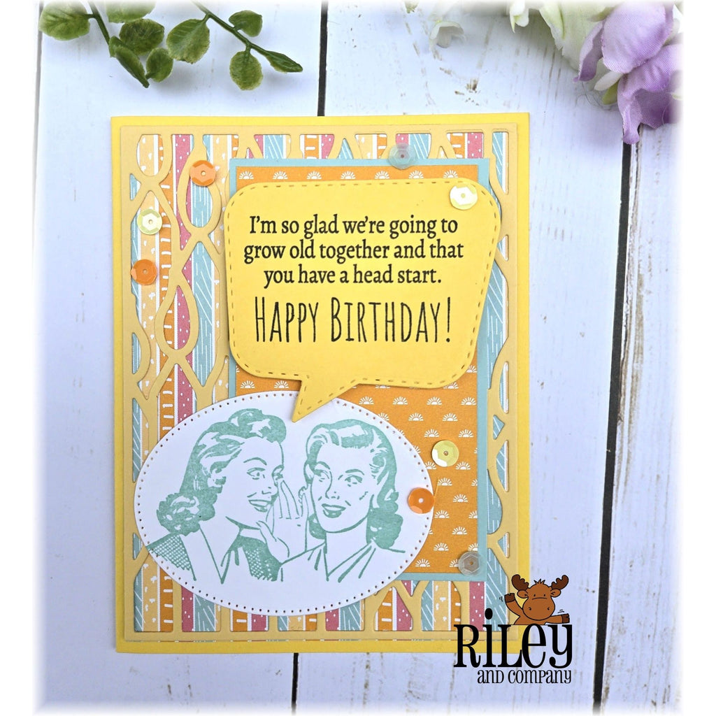Riley And Company Funny Bones You Have A Head Start Clear Stamp rwd-1378 pastel