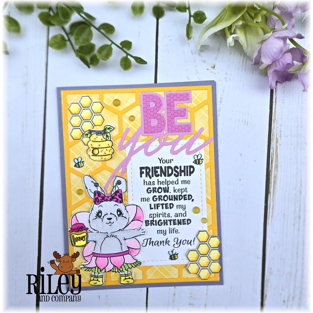 Riley And Company Funny Bones Your Friendship Has Helped Me Grow Clear Stamp rwd-1359 bees
