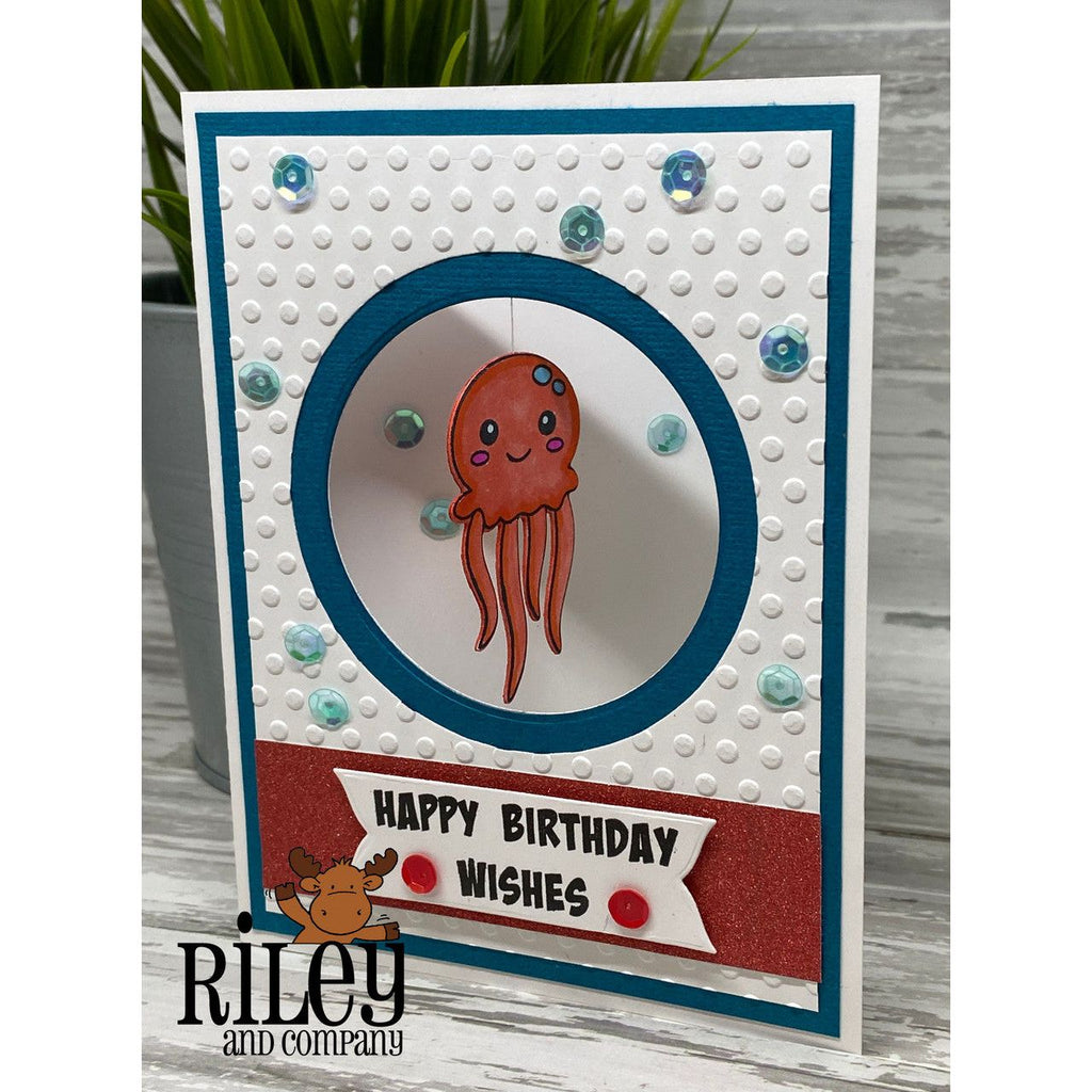 Riley And Company Ocean Cuties Clear Stamps am100 happy birthday