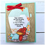 Riley And Company Wood Frame Die rd2017 red bow