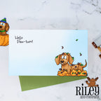 Riley And Company Woody and Hazel Fall Fun Clear Stamps rclr2005 hello autumn card