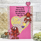 Riley and Company Boomer Big Bones Clear Stamp and Die Set heart be kind