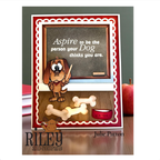 Riley and Company Boomer Big Bones Clear Stamp and Die Set teacher dog