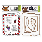 Riley and Company Candy Cane Frame Clear Stamp and Die Set