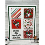Riley and Company Candy Cane Frame Clear Stamps rclr2025 christmas squares card