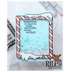 Riley and Company Candy Cane Frame Dies rd2025 snow shaker card
