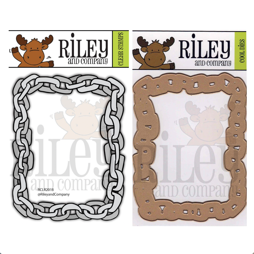 Riley and Company Chain Link Clear Stamp and Die Set