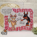 Riley and Company Chain Link Clear Stamp and Die Set pink bows
