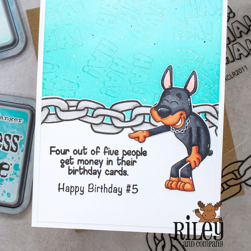 Riley and Company Chain Link Die rd2018 happy birthday
