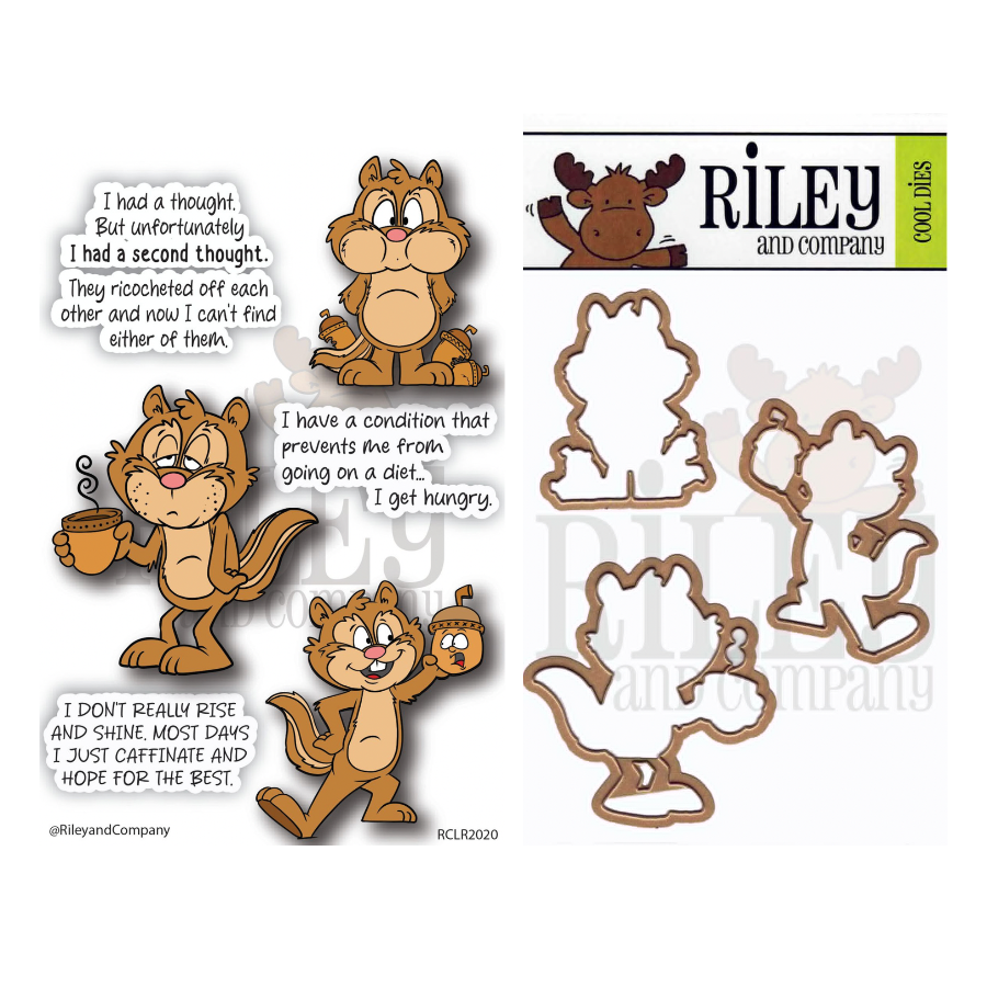 Riley and Company Chipmunks 2 Clear Stamp and Die Set