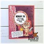Riley and Company Chipmunks 2 Clear Stamps rclr2020 shades of red