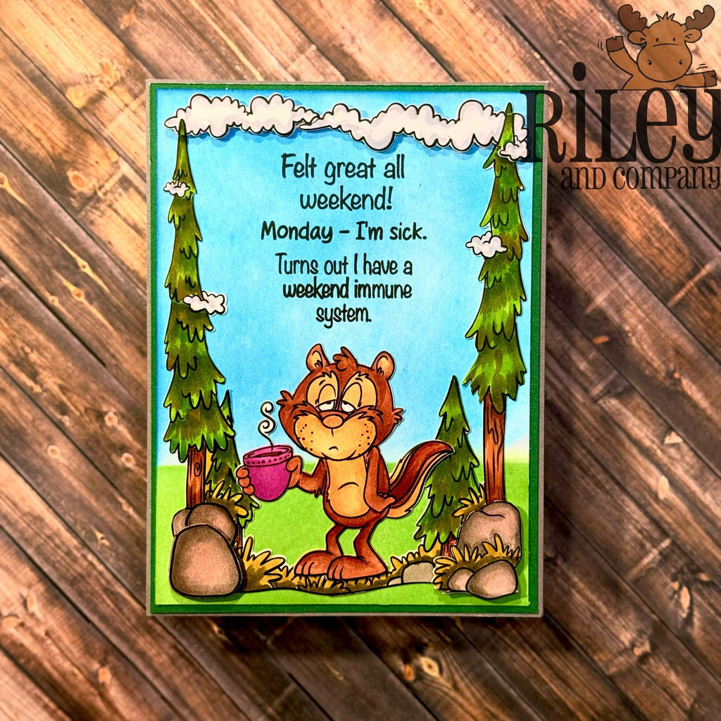 Riley and Company Chipmunks 2 Dies rd2020 pine trees