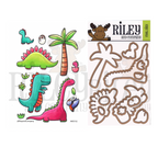 Riley and Company Dinosaurs Clear Stamp and Die Set