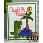 Riley and Company Dinosaurs Clear Stamp and Die Set just a note