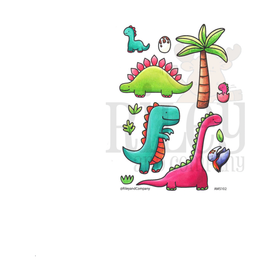 Riley and Company Dinosaurs Clear Stamp and Die Set product image 1