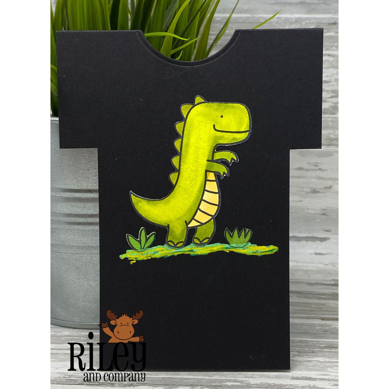Riley and Company Dinosaurs Clear Stamp and Die Set t-shirt