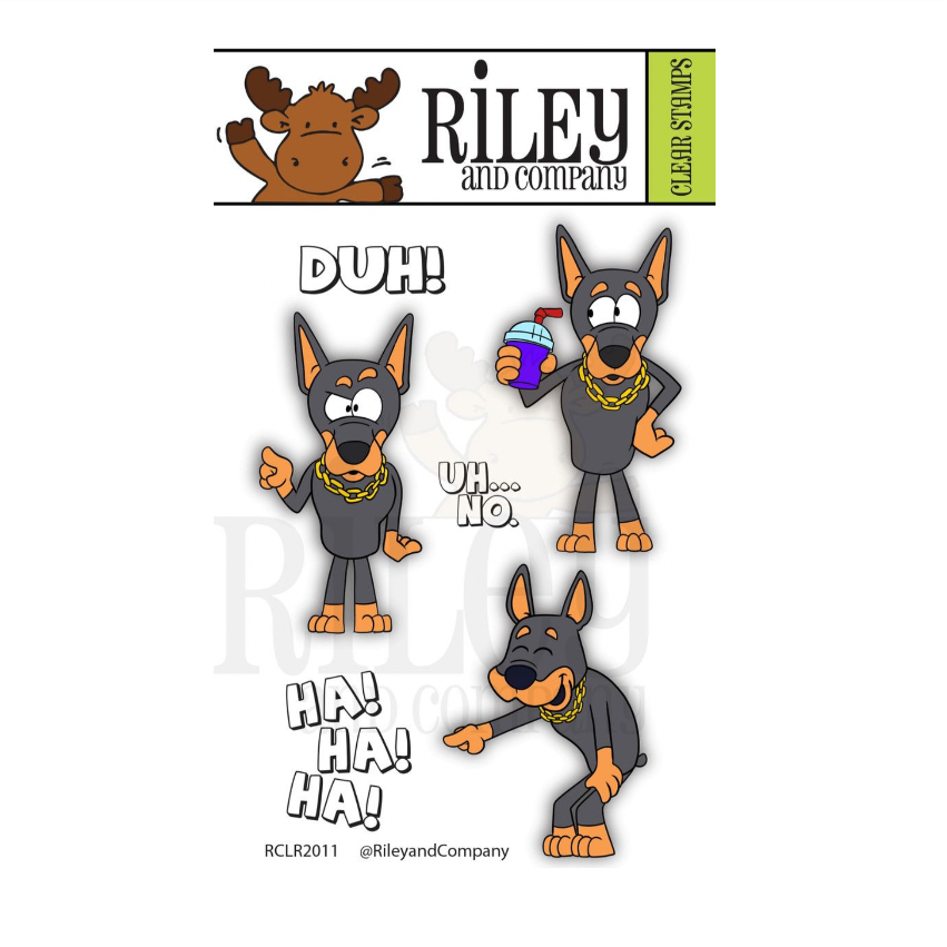 Riley and Company Dobermans DUH! Clear Stamps rclr2011