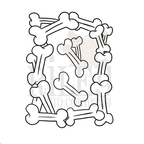 Riley and Company Dog Bone Frame Clear Stamp and Die Set image 1