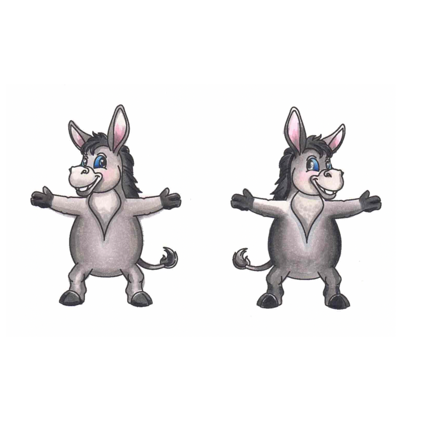 Riley and Company Dress Up Donkey Clear Stamps dur012