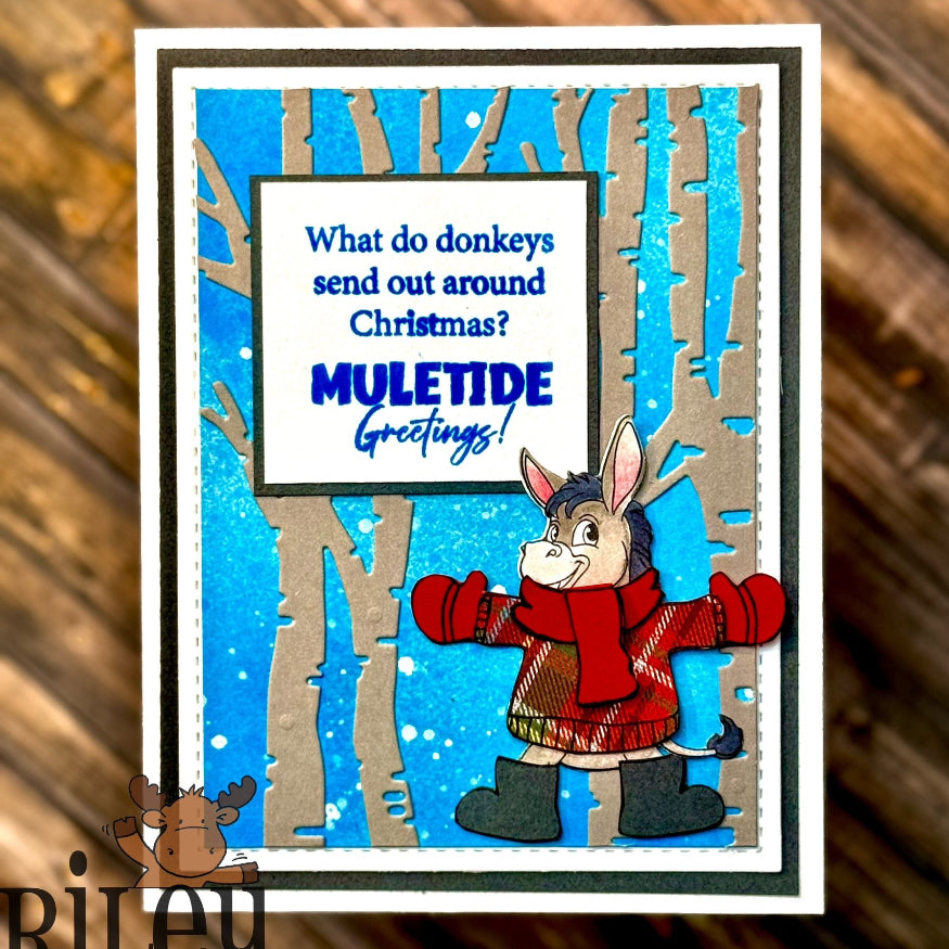 Riley and Company Dress Up Donkey Clear Stamps dur012 christmas