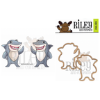 Riley and Company Dress Up Shark Clear Stamp and Die Set