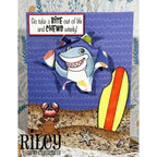 Riley and Company Dress Up Shark Clear Stamps dur09 surfing