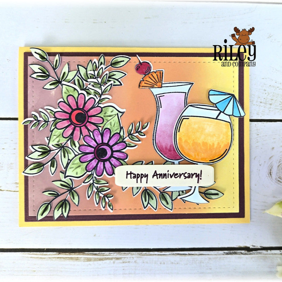 Riley and Company Flowers and Lady Bug Dies amd104 anniversary