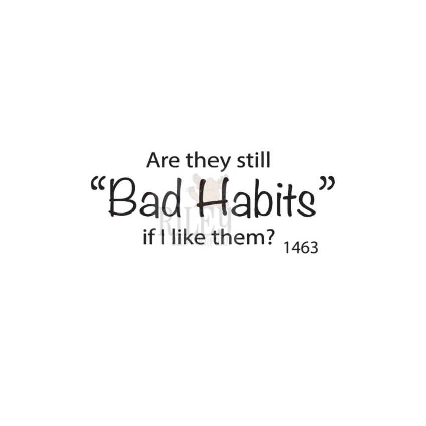 Riley and Company Funny Bones Bad Habits Clear Stamp rwd-1463