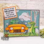 Riley and Company Funny Bones Car Seat Purpose Clear Stamp rwd-1445 alligators