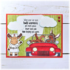 Riley and Company Funny Bones Car Seat Purpose Clear Stamp rwd-1445 red car