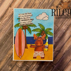 Riley and Company Funny Bones Discounted Beer Clear Stamp rwd-1434 surfboard