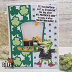 Riley and Company Funny Bones Discounted Beer Clear Stamp rwd-1434 top hat shaker card