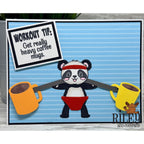 Riley and Company Funny Bones Heavy Coffee Mugs Clear Stamp rwd-1471 panda weight lifter