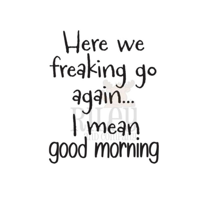Riley and Company Funny Bones Here We Go Again Clear Stamp rwd-1433