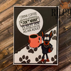 Riley and Company Funny Bones I Don't Wanna Clear Stamp rwd-1464 sparkly paw prints