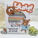 Riley and Company Funny Bones I Used To Be Cool Clear Stamp rwd-1448 dog bones