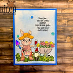 Riley and Company Funny Bones Inspirational Quotes Clear Stamp rwd-1438 bunny gardener