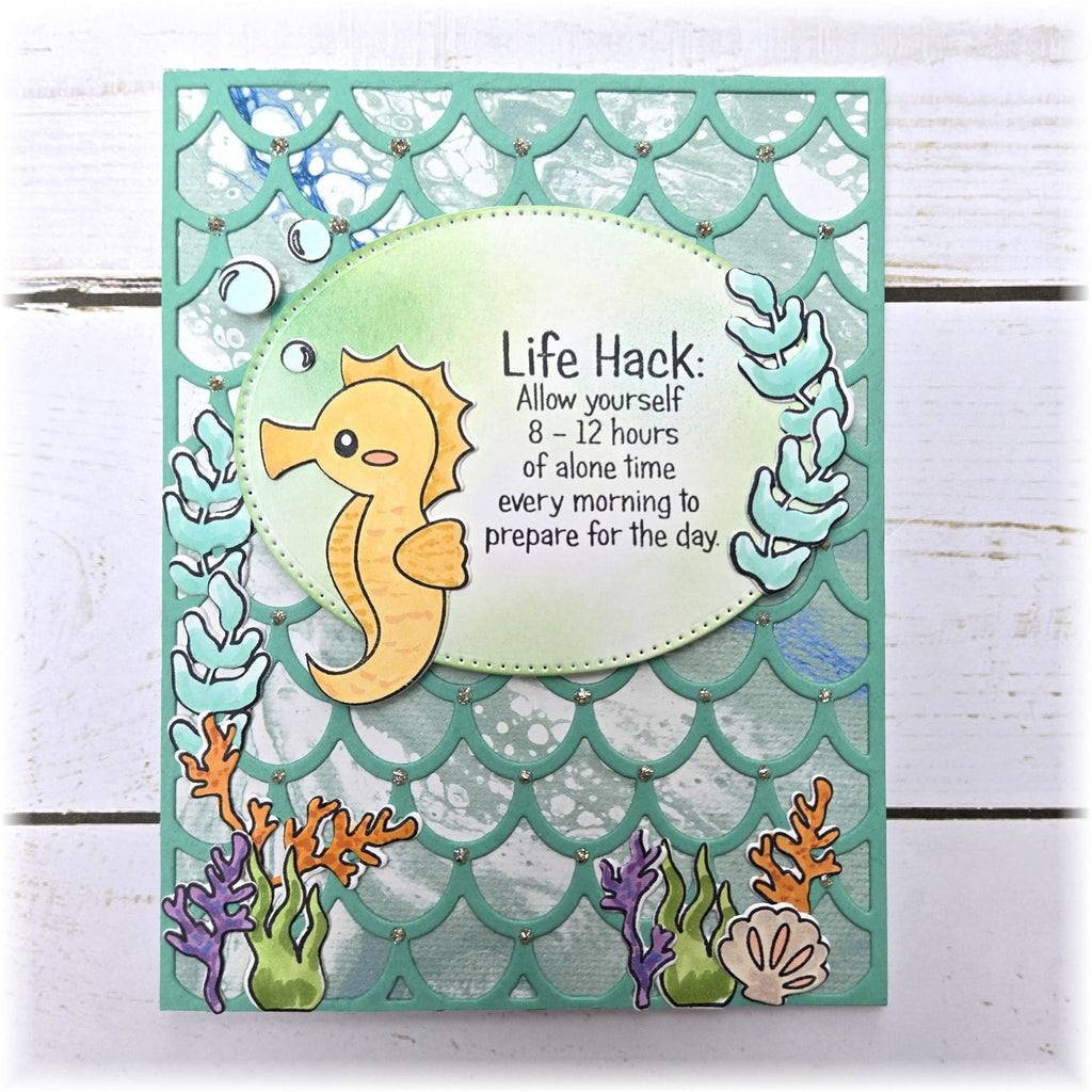 Riley and Company Funny Bones Life Hack Clear Stamp rwd-1455 under the sea