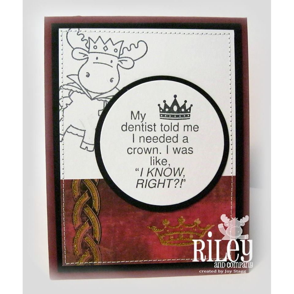 Riley and Company Funny Bones My Dentist Told Me Clear Stamp rwd-206 moose