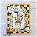 Riley and Company Funny Bones Non-stick Cooking Clear Stamp rwd-1468 grilling moose